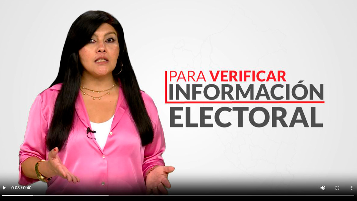 Para verificar información electoral