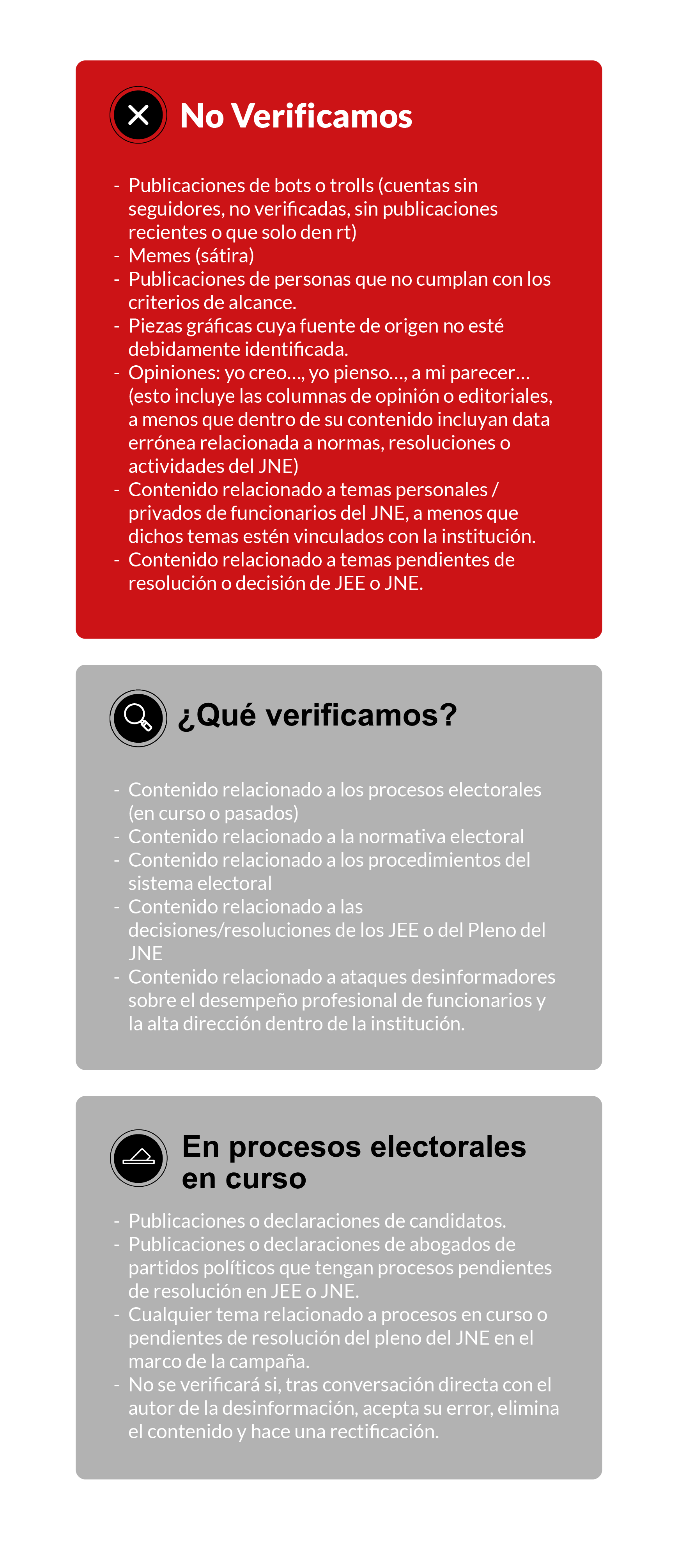 No verificamos