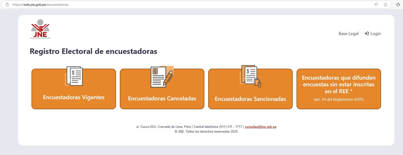 Registro Electoral de encuestadoras