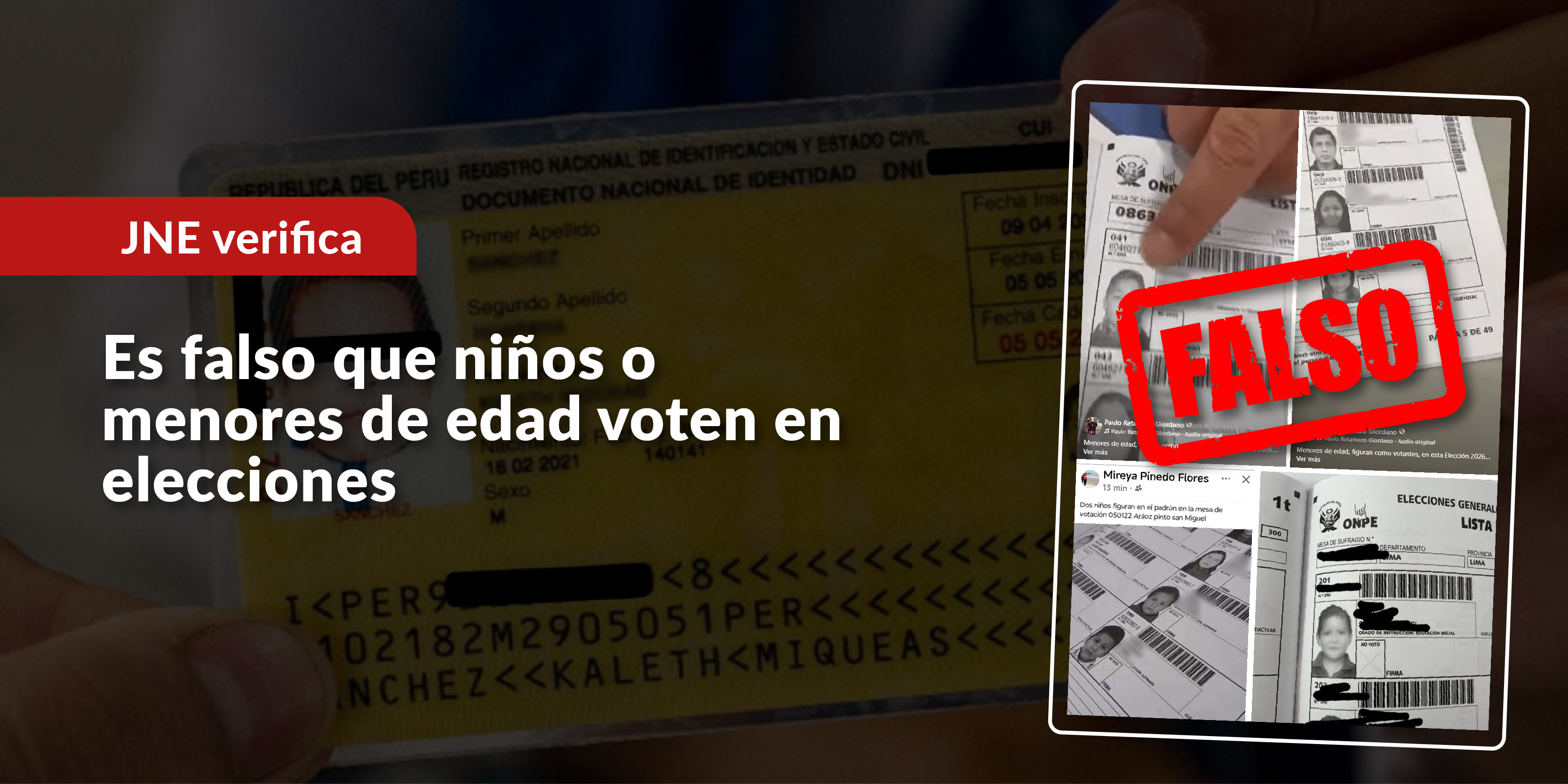 Es falso que niños o menores de edad voten en elecciones
