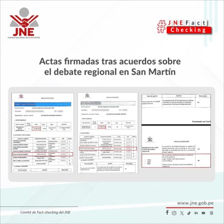 Es falso que se haya cambiado el lugar del debate electoral regional en San Martín